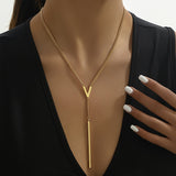 1pc Popular And Cool Long Tassel Necklace, Perfect As A Gift For Birthdays Or Any Special Occasion