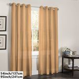 1 Panel Faux Silk Grommet Top Window Curtain for Living Room, Bedroom, Kitchen, Bathroom - Perfect Home Decor, Room Decor Solution