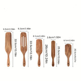 1pc/5pcs Premium Acacia Wood Spatulas, Wooden Spurtles for Baking, Kitchen Gadgets and Accessories