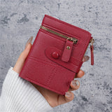 Compact Women's Mini Bifold Wallet, Multi-Function Coin Purse With Multiple Card Slots, Faux Leather Purse(9.09cmx 0.58cm)