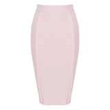 LUTAOTIE Popular   Striped Sexy Bandage Dress European and American Tight Temperament High Waist Sheath Skirt Slimming