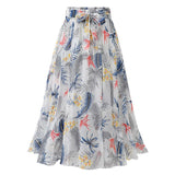 LUTAOTIE Summer Women's  EBay European and American Style Floral Chiffon Skirt Mid-Length Floral Print Swing Dress