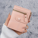 Compact Women's Mini Bifold Wallet, Multi-Function Coin Purse With Multiple Card Slots, Faux Leather Purse(9.09cmx 0.58cm)