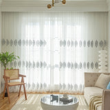 Beautiful White Sheer Curtain Panel with Flower Embroidery - Perfect for Your Living Room, Bedroom, or Hotel Window!