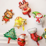 10pcs, Mini Cartoon Christmas Balloons Santa Claus Snowman Stick Balloon Christmas Decorations Balloons Christmas Tree Decorations Christmas Home Decor Room Decor