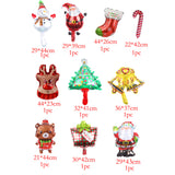 10pcs, Mini Cartoon Christmas Balloons Santa Claus Snowman Stick Balloon Christmas Decorations Balloons Christmas Tree Decorations Christmas Home Decor Room Decor