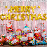 10pcs, Mini Cartoon Christmas Balloons Santa Claus Snowman Stick Balloon Christmas Decorations Balloons Christmas Tree Decorations Christmas Home Decor Room Decor