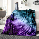 1pc Cozy Galaxy Print Throw Blanket - Soft Flannel Throws for Sofa, Bed, Travel, Camping, Living Room, Office, Couch, Chair, and Bed - Digital Printing Fleece Blanket with Warm, Lightweight, and Plush Fabric, Perfect Gifts for Family or Friends