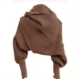 Cozy Knit Unisex Shawl Scarf - Fashion Scarves for Men and Women - Soft, Breathable, Pure Color, Long Sleeve, Casual, Comfortable, and Stylish Winter Accessory