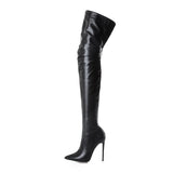 Wish  Autumn and Winter Foreign Trade New HOTan and NEWn Style Fashion Personality below the Knee plus Size Women's Boots 0-43 Factory Wholesale