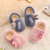 Cute Cartoon Furry House Shoes For Girls, Comfortable Warm Non Slip Soft Sole Indoor Walking Shoes, Autumn And Winter