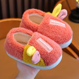 Cute Cartoon Furry House Shoes For Girls, Comfortable Warm Non Slip Soft Sole Indoor Walking Shoes, Autumn And Winter