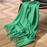 Luxurious Soft Tassel Scarf - Warm, Windproof, Inelastic, Classic, Elegant, and Versatile Accessory for Women - Perfect for Any Occasion, Season, and Style