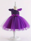 Fluttering Butterfly Tutu Dress - Sleeveless & Bow-Accented - Adorable Flower Girl Princess Outfit for Party Celebrations