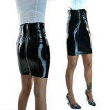 LUTAOTIE 8936# Mirror PU Leather Sheath Skirt Women's PVC Skirt   Cross-Border Supply