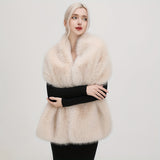 Luxurious Faux Fur Shawl - Extra Thick, Fashionable, Ultra-Soft, Cozy, and Cold-Weather Proof - Perfect for Autumn and Winter Seasons, Ideal for Bridal and Wedding Occasions, Stylish Accessory for Wedding Dresses, Elegant Cloak for Formal Events