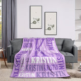 Personalized Name Fleece Blanket: Soft and Comfortable, Suitable for Adults - Perfect for Home, Picnics, or Travel - Contemporary Style, No Embellishments, Character Theme, All Seasons, Multi-Purpose, Fleece Fabric, Knit Weave, Other Craftsmanship, Digita