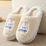 Kawaii Cartoon Decor Home Warm Slippers, Soft Sole Fuzzy Platform Non-slip Shoes, Winter Plush Cozy Indoor Shoes