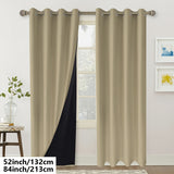 1panel Blackout Curtain With Coated Insulation Simple Grommet Top Curtain For Bedroom Curtains Living Room Home Decoration