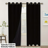 1panel Blackout Curtain With Coated Insulation Simple Grommet Top Curtain For Bedroom Curtains Living Room Home Decoration