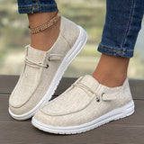 lutaotie Fashionable Stripe Accent Sneakers - Superbly Grip, Durable & Comfortable Low Cut Canvas Shoes - Effortless Slip-On for Everyday Versatility