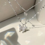 Elegant Y2K Rhinestone Butterfly Necklace: Daily Chic & Perfect for Ramadan Gifts