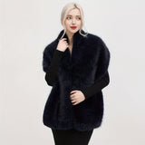 Luxurious Faux Fur Shawl - Extra Thick, Fashionable, Ultra-Soft, Cozy, and Cold-Weather Proof - Perfect for Autumn and Winter Seasons, Ideal for Bridal and Wedding Occasions, Stylish Accessory for Wedding Dresses, Elegant Cloak for Formal Events