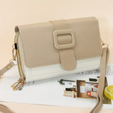 Fashion Double Zipper Clutch Wallet, Color Contrast Crossbody Bag, Women's Flap Mobile Phone Purse