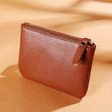 Classic Mini Solid Color Zipper Walley For Women, Daily Use Carry All Pouch For Daily Use