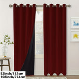 1panel Blackout Curtain With Coated Insulation Simple Grommet Top Curtain For Bedroom Curtains Living Room Home Decoration