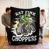 1pc Cozy Flannel Motorcycle Rat Blanket Shawl - Soft, Warm, and Funny Digital Print for Bedroom, Living Room, Office, and Travel - Perfect for Chilly Nights and Outdoor Adventures