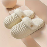 Comfy Warm Detachable Fluffy Slipper For Boys, Lightweight Soft Memory Foam Anti Slip Indoor Home Shoes