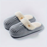 Comfy Warm Detachable Fluffy Slipper For Boys, Lightweight Soft Memory Foam Anti Slip Indoor Home Shoes