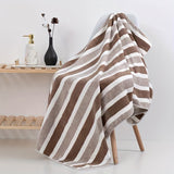 Ultra-Soft Luxury Bath Towel - Absorbs Water Quickly, Gentle on Skin, Striped Pattern, Modern Design, Perfect for Home, Kitchen, and Bathroom Use, Durable and Long-Lasting