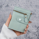 Compact Women's Mini Bifold Wallet, Multi-Function Coin Purse With Multiple Card Slots, Faux Leather Purse(9.09cmx 0.58cm)