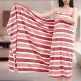 Ultra-Soft & Absorbent Striped Towel Set - Extra Large Bath (35.4x67in) and Bath Towel (16.5x31.5in) Combo, Lint-Free for Shower, Travel, Sports & Home Use