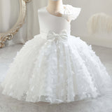 Fluttering Butterfly Tutu Dress - Sleeveless & Bow-Accented - Adorable Flower Girl Princess Outfit for Party Celebrations