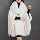 Luxurious Faux Fur Collar Shawl - Soft, Warm, Windproof, and Thick with Faux Leather Buckle - Perfect for Autumn and Winter Season, Outdoor Activities, and Everyday Wear