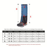 1 Pair Breathable PA Nylon Leg Gaiters with Fastener Tape, Adjustable Water-Resistant Snow Boot Gaiters for Hiking and Camping