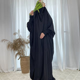 Elegant Muslim Abaya - Modest Full-Length Robe with Lantern Sleeves Design, Solid Color, Islamic Clothing for Women, Perfect Gifts for Eid