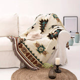 1pc American Woven Blanket Boho Throw Blanket With Tassels For Sofa, Farmhouse Bed Couch Office Ramadan