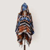 Chic Vintage Geometric Plaid Shawl Scarf - Dual-Use Hooded Wrap & Blanket Coat - Cozy Warm Fashion Accessory for Women