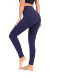 Tummy Control & Comfort: High Waisted Gym Fleece Leggings For Women's Activewear