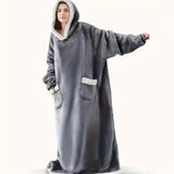 1pc Wearable Giant Blanket Hoodie - Ultra Soft, Super Warm, and Cozy Thick Fleece Blanket for Women and Men - Perfect Gift for Boys, Girls, and Adults, Ideal for Indoor Outdoor Use