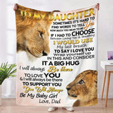 1pc Cozy Lion Printed Flannel Envelope Blanket - Soft, Warm, and Snug for All Seasons - Perfect Gift for Daughter, Ideal for Couch, Bed, Sofa, Office, Camping, Travel, and Home Decor