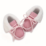 Adorable Soft Fleece Boots for Baby Girls - Comfortable Walking Shoes for Autumn and Winter - Warm, Cozy, and Cute Footwear for Little Ones