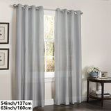 1 Panel Faux Silk Grommet Top Window Curtain for Living Room, Bedroom, Kitchen, Bathroom - Perfect Home Decor, Room Decor Solution