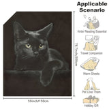 1pc Cozy Black Cat Flannel Blanket - Soft Plush Throws for Bed, Sofa, Couch, and Bedroom - Super Warm Fleece Throw Blanket for Women, Men, and Halloween Gifts