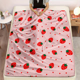 1pc Cozy Strawberry Blanket - Soft, Plush, and Vibrant Throw Blanket for Sofa, Bed, Office, Camping, and Travel - Multi-Purpose, All-Season Gift for Family and Friends