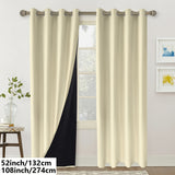 1panel Blackout Curtain With Coated Insulation Simple Grommet Top Curtain For Bedroom Curtains Living Room Home Decoration